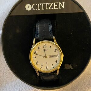 Citizen Men's Gold and Black Watch NIB
